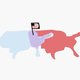 two americas overlapping